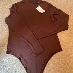 Brown Bodysuit. Sz. Large NWT